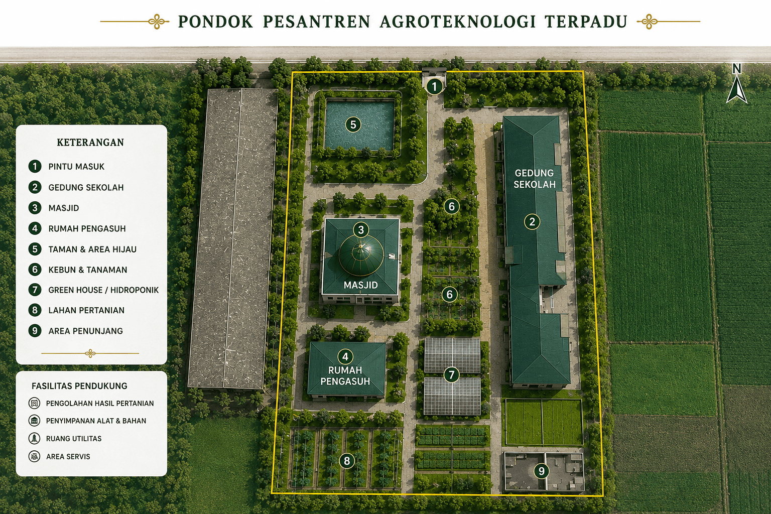 Membangun Kawasan Pesantren Agroteknologi Terpadu 6.400 m²